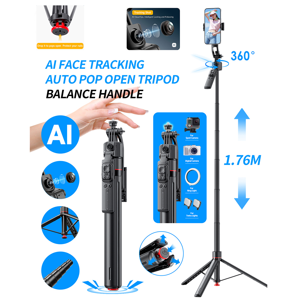 AI Gimbal Tripod Jumping Selfi – обзор и цена Auto Tracking Tripod