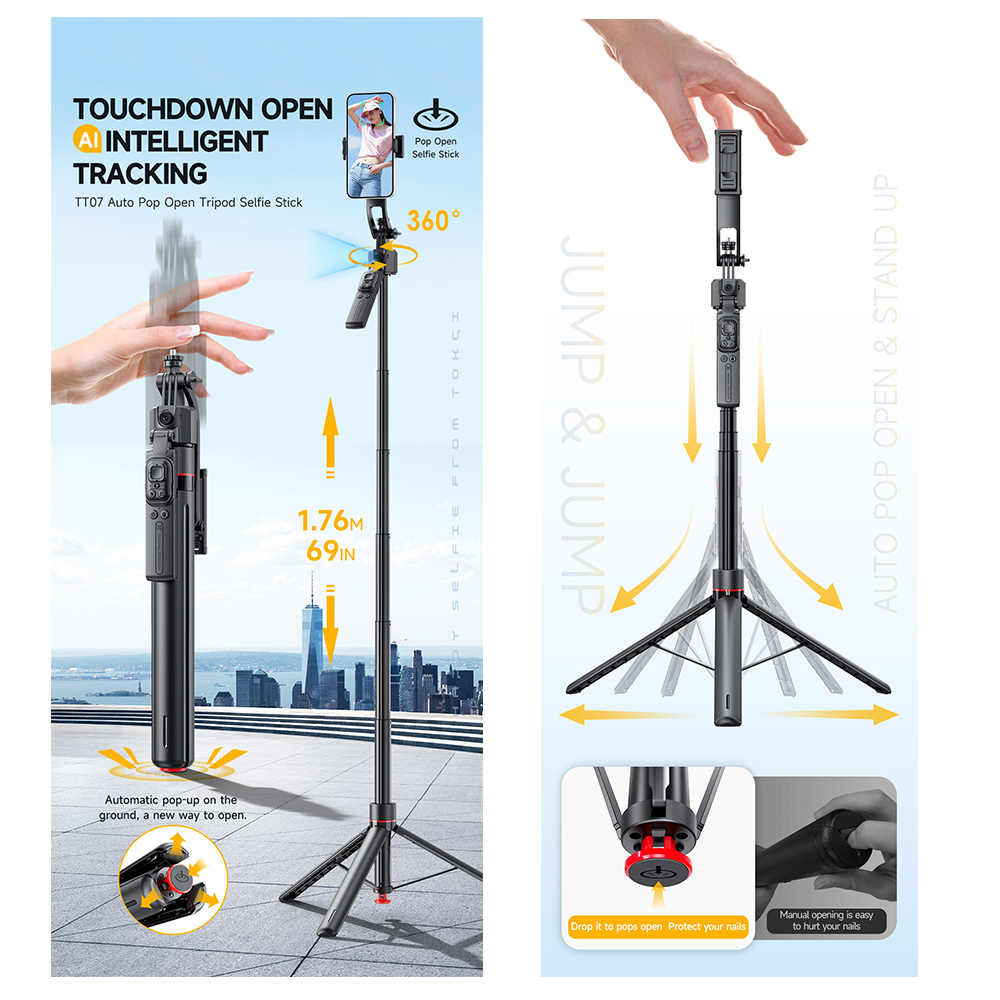 AI Gimbal Tripod Jumping Selfi – обзор и цена Auto Tracking Tripod