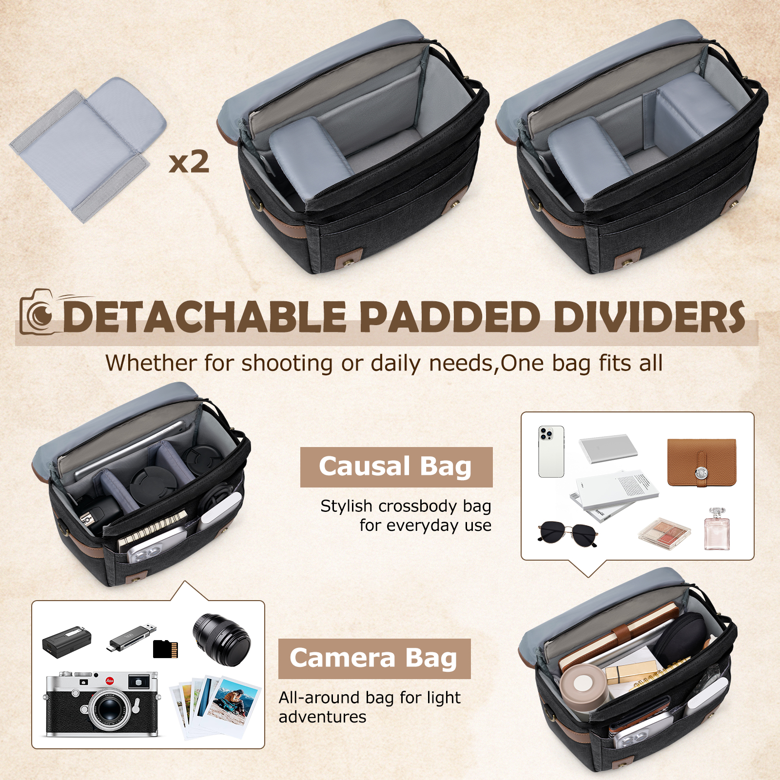 RAINSMORE Canvas Camera Bag DS – обзор и цена Compact Camera Mirrorless