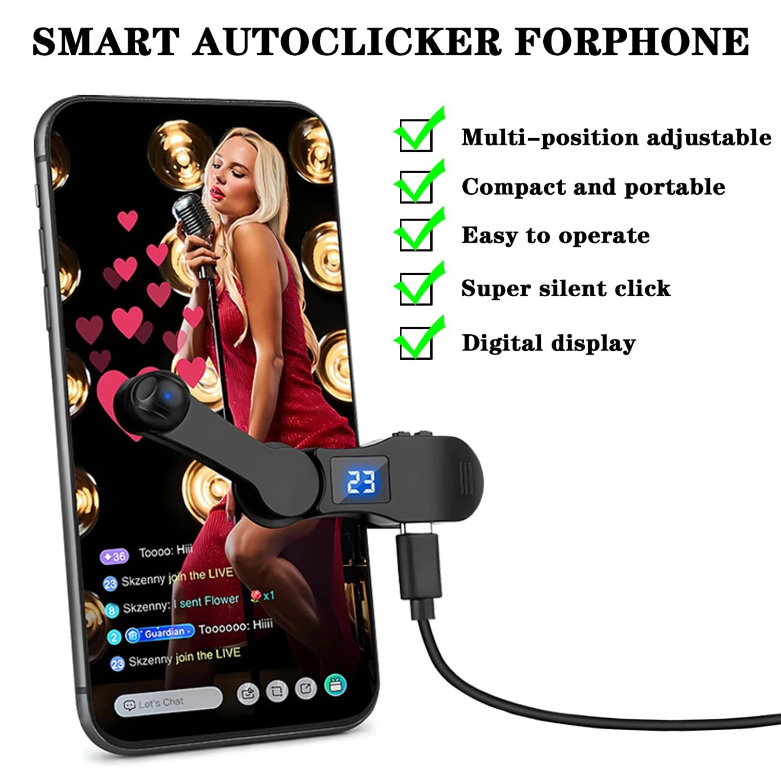 Auto Screen Clicker for Smart  – обзор и цена Auto Tracking Tripod
