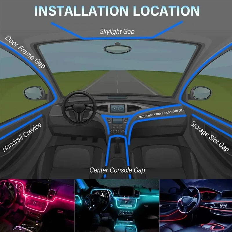 Car RGB Ambient LED Light Stri – обзор и цена Electronics Gadgets For Car