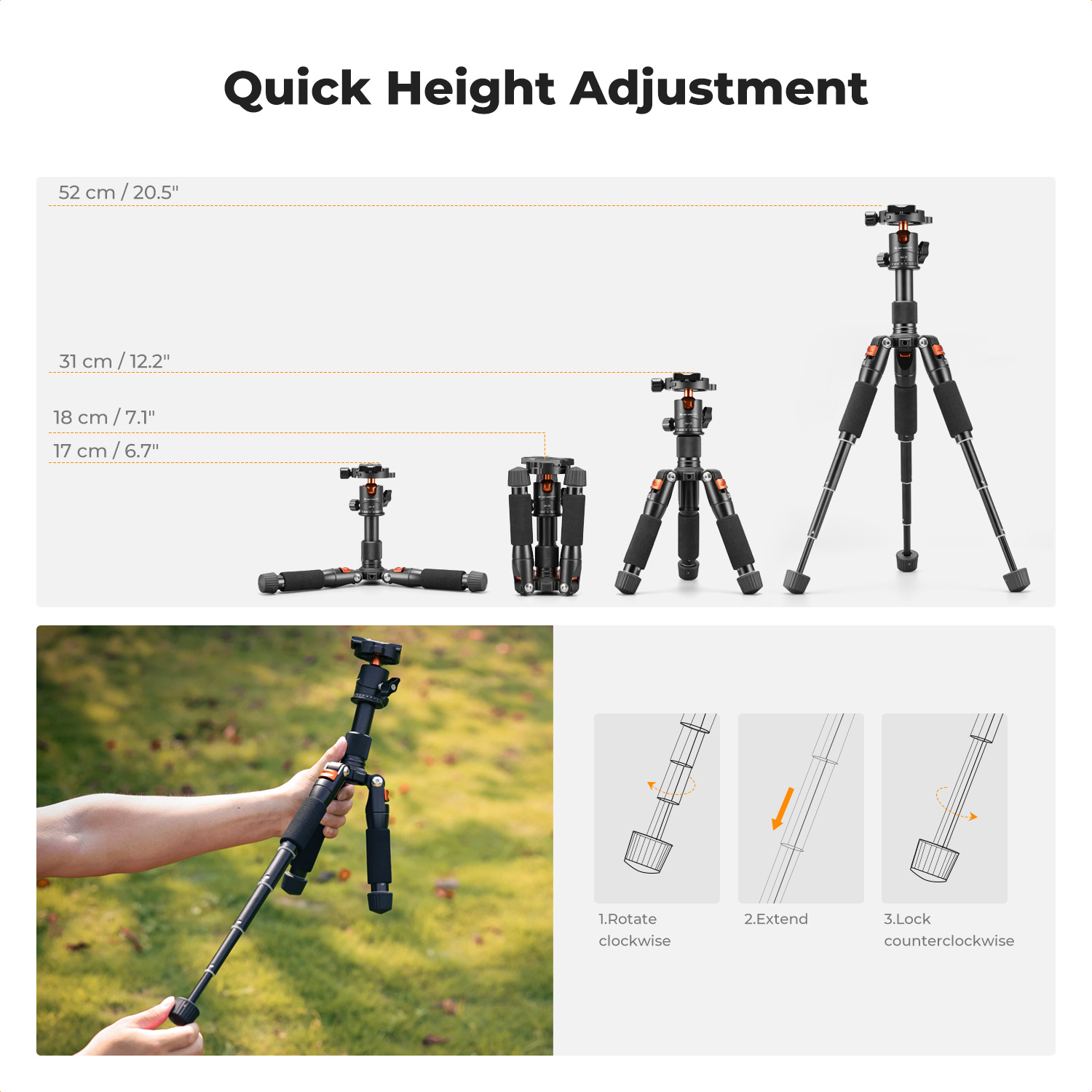 K&F CONCEPT 52cm Desktop Mini  – обзор и цена Compact Camera Mirrorless